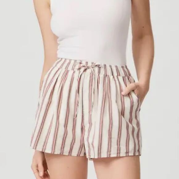 NWT Paige Striped Drawstring Pull-On Elastic Waist Casual Lure Shorts Small - Picture 1 of 5